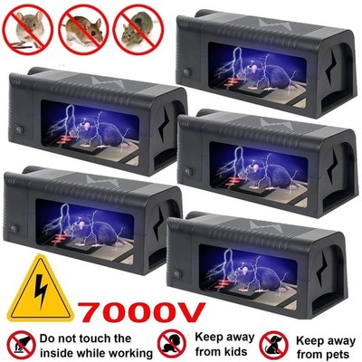 Upgraded Electronic Mouse Trap Control Kill Big Rat Pest Electric Rodent Zapper