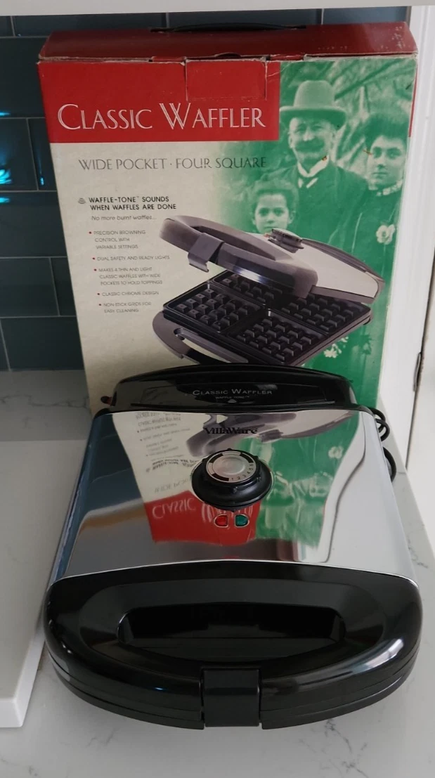 VILLAWARE PRO Series #5800 Classic Waffler Wide Pocket 4-at-a-time Waffle Maker