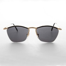 90s Gold Black Delicate Vintage Sunglass