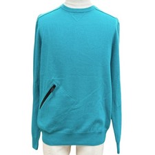 Great HERMES sweater turquoise blue wool mens M