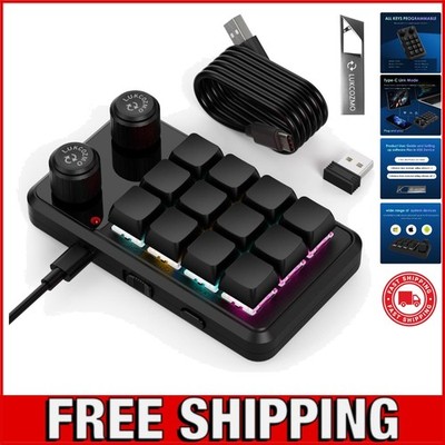Versatile 12-Key Macro Pad with RGB: The Ultimate One-Handed Mechanical Keyboard