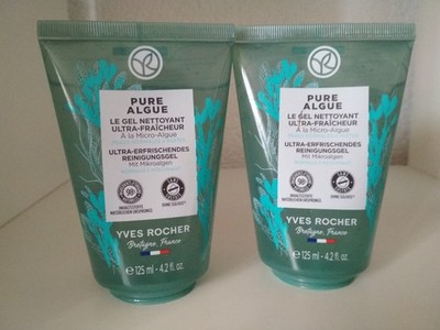 2 x yves rocher pure Algue Ultra-Erfrischendes Reinigungsgel 125ml
