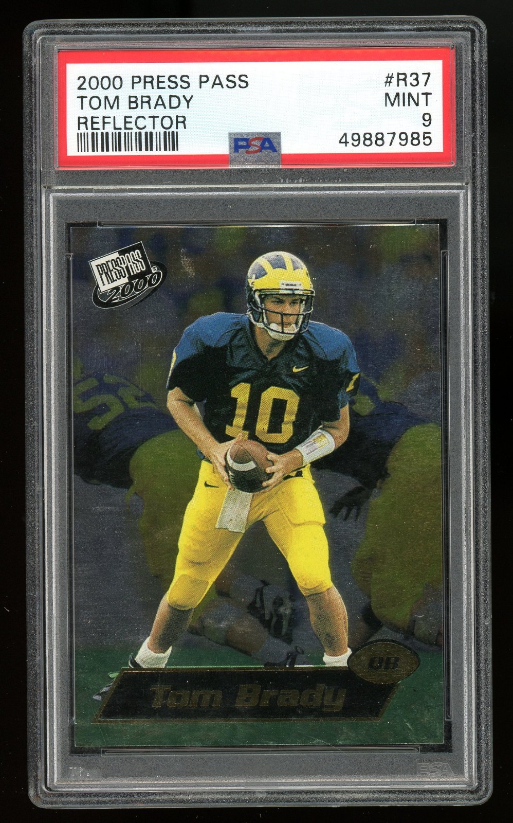 2000 Press Pass Tom Brady #R37 Reflectors /500 PSA 9