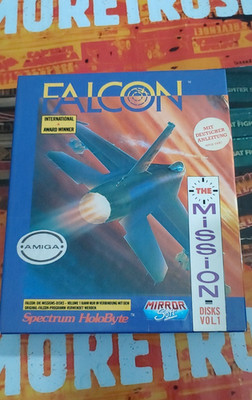 Falcon Mission Disks Vol 1 (1991) Commodore Amiga (1 Disk, Manual, Box) 16-bit