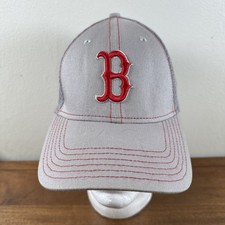 Boston Red Sox New Era 39Thirty Mesh Flex Fitted Hat Cap Men MLB Gray Red Med/Lg