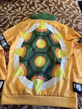 Super Mario Bowser Cosplay Costume Hoodie XL Yellow 3D Print Shell  Spikes