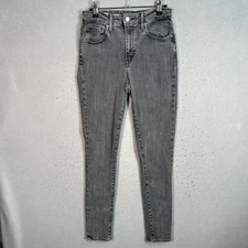 Levis Womens 721 High Rise Skinny Jeans Size 28 Gray Denim