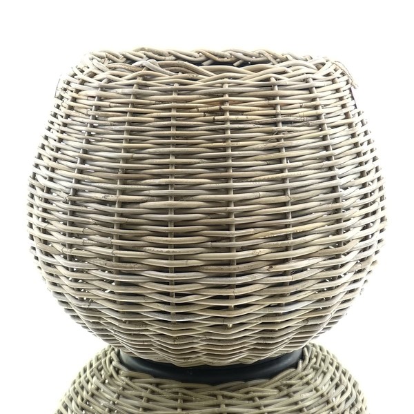 Van der Leeden Drypot® Rattan Tina PflanzküBel Grau Ø 55 Cm - Sylter KöRbe-image