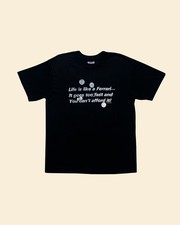 Vintage 1980s “Life Is Like a Ferrari” Single Stitch T-Shirt Black Size Large