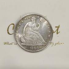 1866-S Seated Liberty Half Dollar (50 Cent)- Motto - 90% Silver U.S. Coin