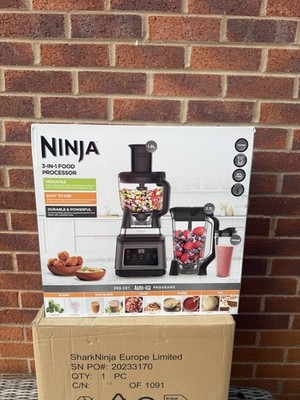Ninja BN800UK 3-in-1 Küchenmaschine & Mixer mit Auto-IQ Brandneu Versiegelt