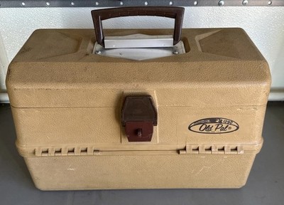 Vintage Old Pal 1290 Fishing Tackle Box Antique Bass Trout Pike Lure Tote USA
