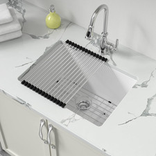 Sarlai 24 Inch Undermount Laundry Sink Granite Composite - 12 Inch Deep Utility