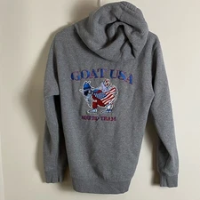 Rare GOAT USA Shread Team Grey Hooded Sweatshirt Size Small