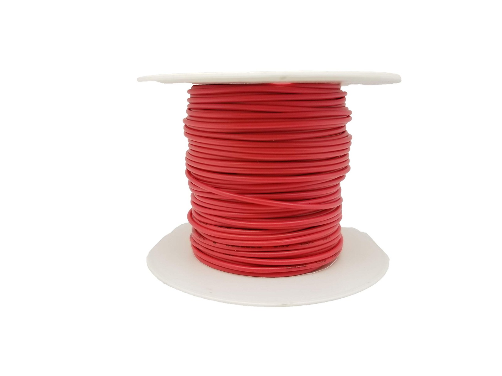 100 Solid Copper Hook-Up Wire, 22 Gauge, UL1007, RED PVC Insulation Spool
