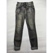 Judy Blue Women's Skinny Fit Cuffed Stretch Gray Jeans - Size 1/25 25x26 