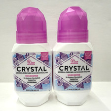 Crystal Mineral Enriched Roll On Deodorant Unscented 2 bottles x 2.25fl oz each