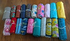 New Fabric Variety Box. 20 Yards Assorted Cotton Fabric Pieces. No Scraps R152
