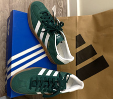 adidas Gazelle Indoor Men  s Low Top Suede Sneakers Green/White Gum 8.5 JI2062