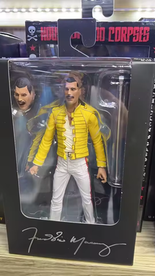 Queen Freddie Mercury Yellow Jacket Action Figure 7” Wembley