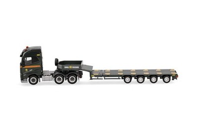 HERPA,VOLVO FH GL 6x4 with 4-axle flatbed EMIL EGGER, 1/87, HER318853