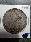 1898 Morgan Silver Dollar Coin $1 Circulated 0.9 Fineness US Uncertified  #171