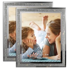 8x10 Picture Frame Sparkle Glass Photo Frames for Tabletop, 8 x 10 inch, 2 Pack