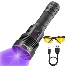 SV43 36W 365nm UV Flashlight USB C Rechargeable Ultraviolet Black Light Woods...