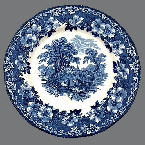 Enoch Wedgwood Tunstall Staffordshire WOODLAND Party Set Sterling Silver Server - Picture 3 of 22