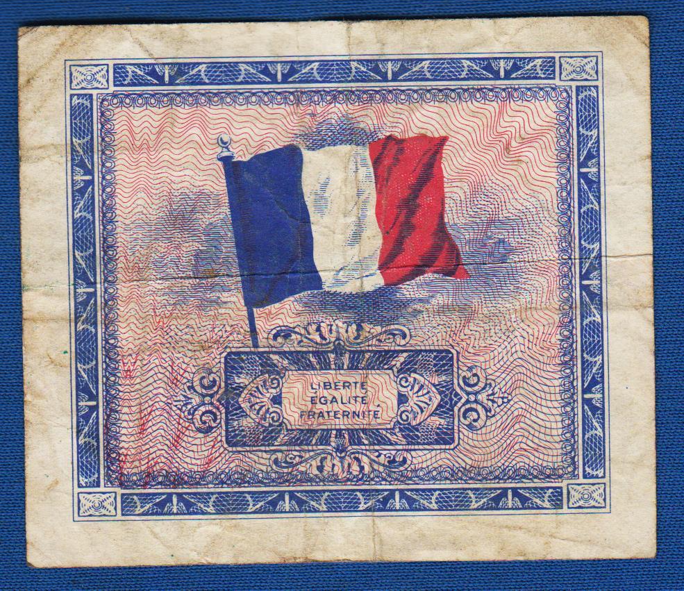 2 Francs 1944, France WW2 Military banknote, 2 DEUX Francs ! | eBay