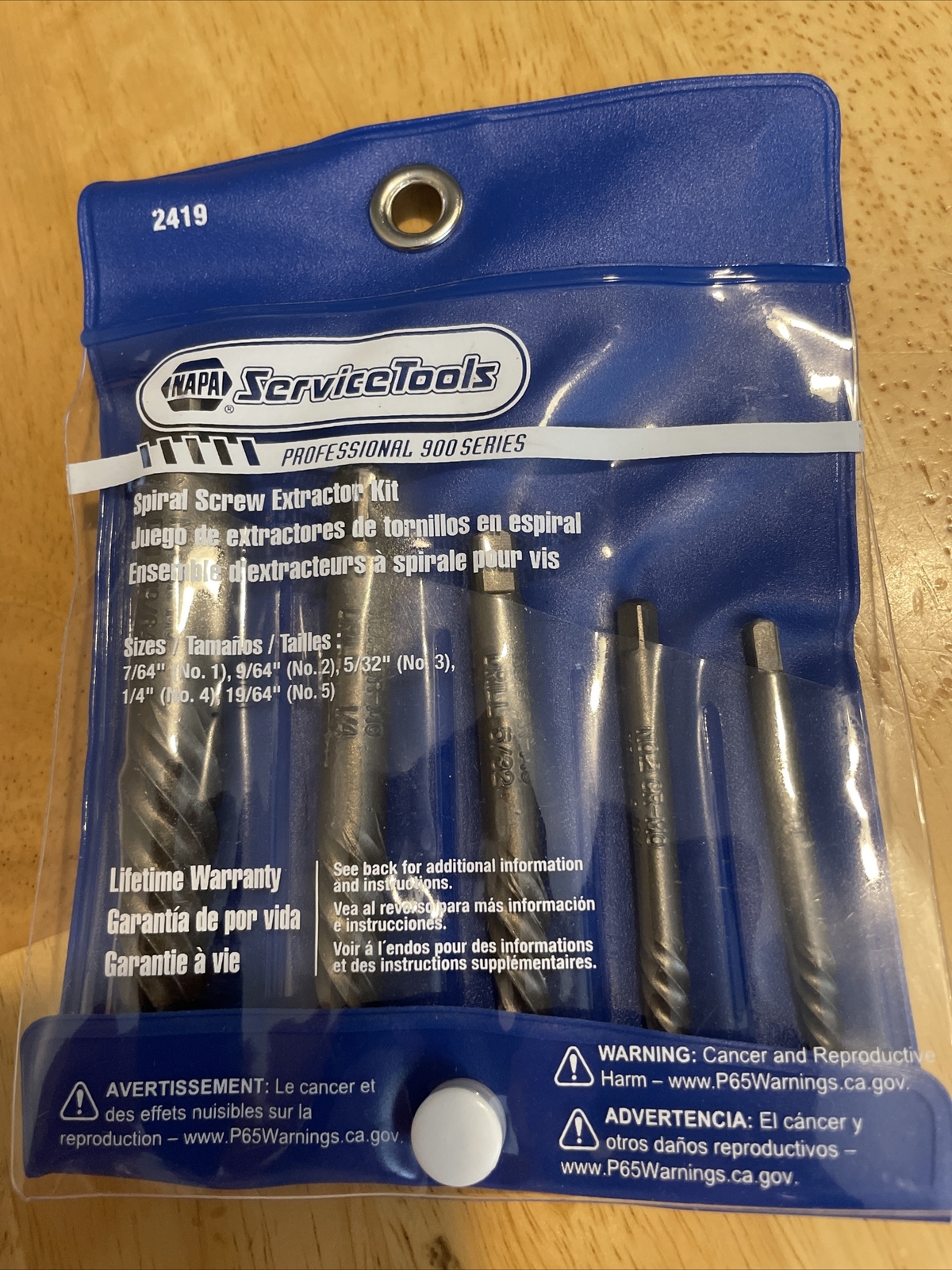 NAPA Spiral Screw Extractor Kit NAPA 2419