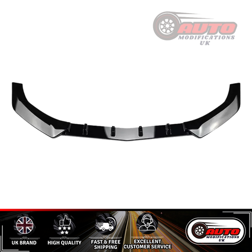 Mercedes E Class W212 AMG Line Front Lip Splitter Gloss Black Spoiler 2013-2016 - Picture 6 of 9