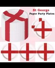 X80 England Flag Paper Plates Disposable European Football Cup Celebrations BBQ