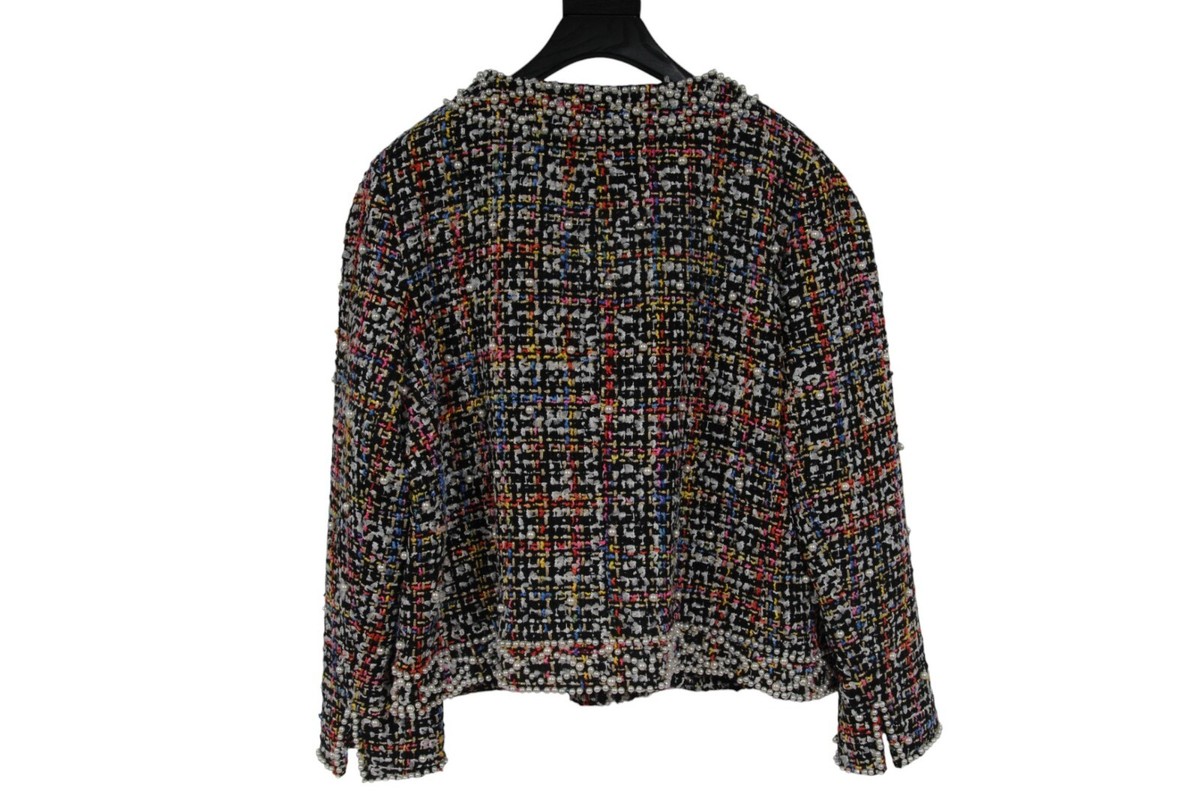 Edward Achour Paris Womens Tweed Evening Jacket Size 46