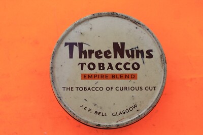 vintage three nuns tobacco tin Vintage Tobacco Tin Three Nuns EMPIRE BLEND 92 X 31mm EMPTY