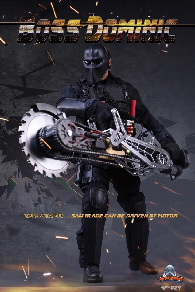Figuras de arte AF-024 Boss Dominic figura 1/6 (la hoja de sierra puede ser accionada por motor) Foto 2 de 4