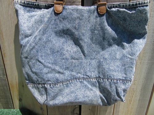Bolso de hombro vintage Jaclyn Jeanswear de mezclilla lavado ácido - Imagen 5 de 10