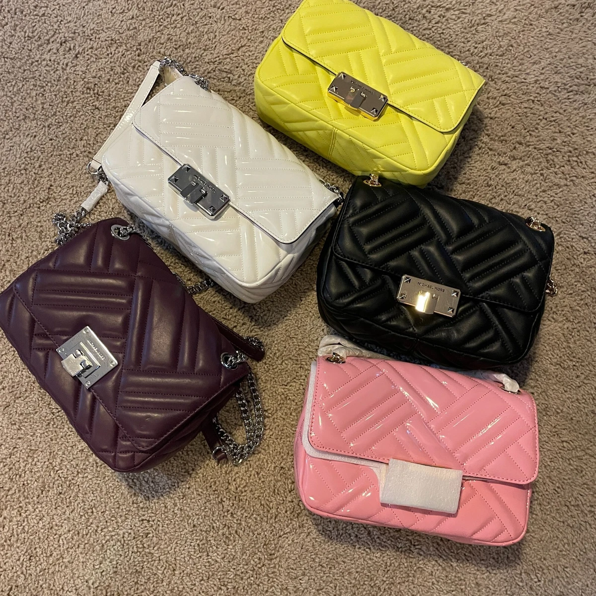 NEW MICHAEL KORS VIVIANNE SLOAN LEATHER SHOULDER BAG