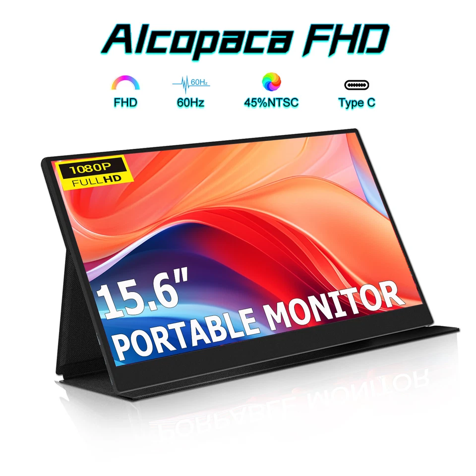 Monitor portátil Alcopaca metal para teléfono 15,6"" FHD 1920*1080 45 % NTCS 250cd/m² Foto 2 de 4