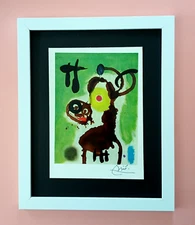 JOAN MIRO  + BEAUTIFUL 1962 SIGNED PRINT + FRAMED + BUY IT NOW!!