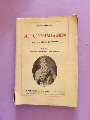 Bib9 Buch Ost- und Griechische Geschichte Pietro Ferraris 1928 Bücher Verlag D7
