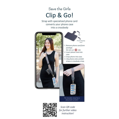 Clip & Go Phone or Bag Crossbody Strap with Pouch Solid Red - 第 6/10 張圖片