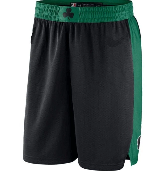 Boston Celtics Black and Green Off Court Replica Shorts