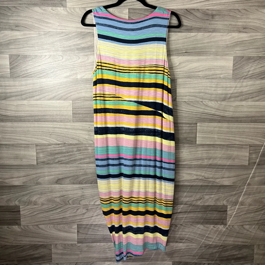 VETEMENTS Abito donna Rachel Roy multicolore a righe con coulisse midi art to wear jersey L