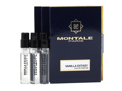 MONTALE PARIS VANILLA EXTASY EDP 2.0ml .06fl oz x 3 PERFUME SPRAY SAMPLES