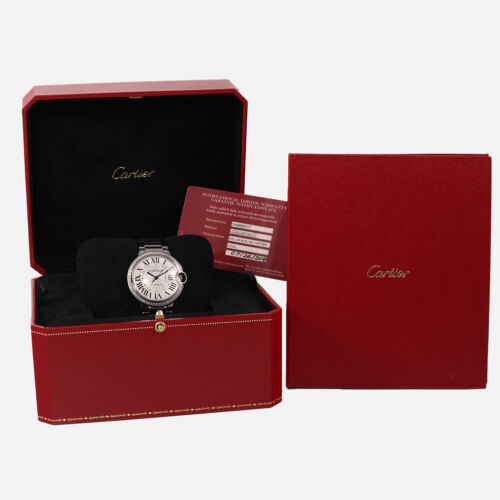 Cartier Ballon Bleu Edelstahl 36 mm silber römisches Zifferblatt Automatik W4BB0017 - Bild 2 von 5