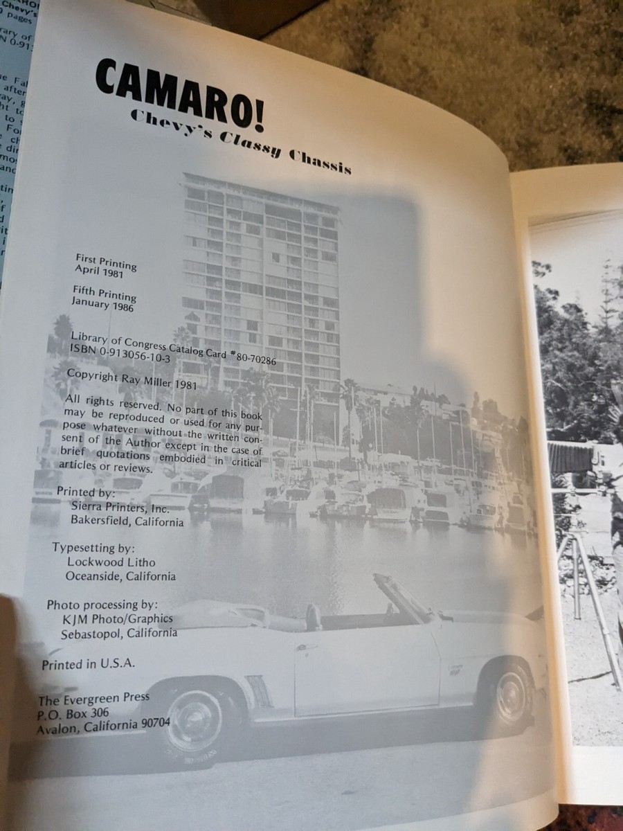 CAMARO! Chevy’s Classy Classics Camaro! Chevy's Classy Chassis: An Illustrated History - vintage