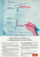 1990 Vintage Print Ad Owens/Corning Fiberglas Now's the time to make blueprint