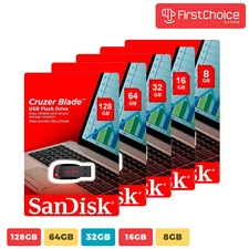 Sandisk 8GB 16GB 32GB Cruzer Blade Flash Drive Memory Stick USB Lot
