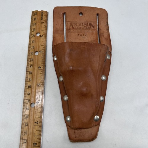 VTG ATCHISON LEATHER A417 Multi Purpose Pouch Genuine Top Grain Leather Holster - Picture 8 of 9